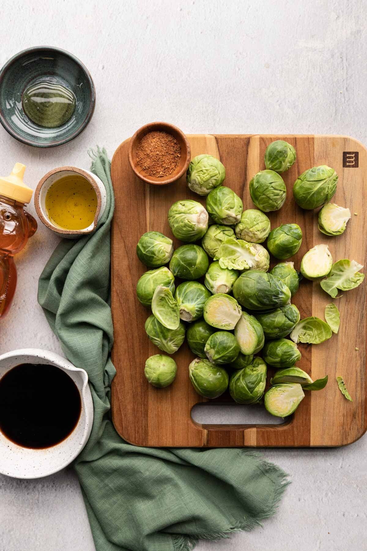 Ingredients for Crispy Baked Brussel sprouts