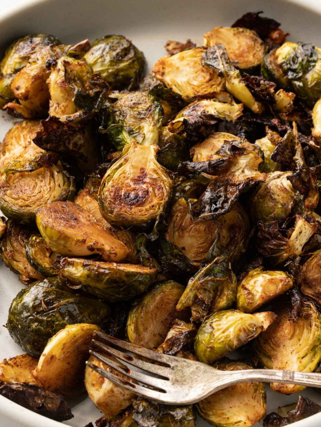 Crispy Baked Brussel Sprouts with Honey & Balsamic Bessie Bakes