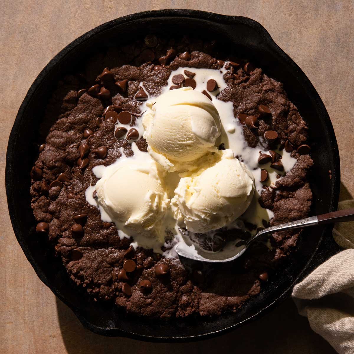 Double Chocolate Skillet Cookie - Once Upon a Chef