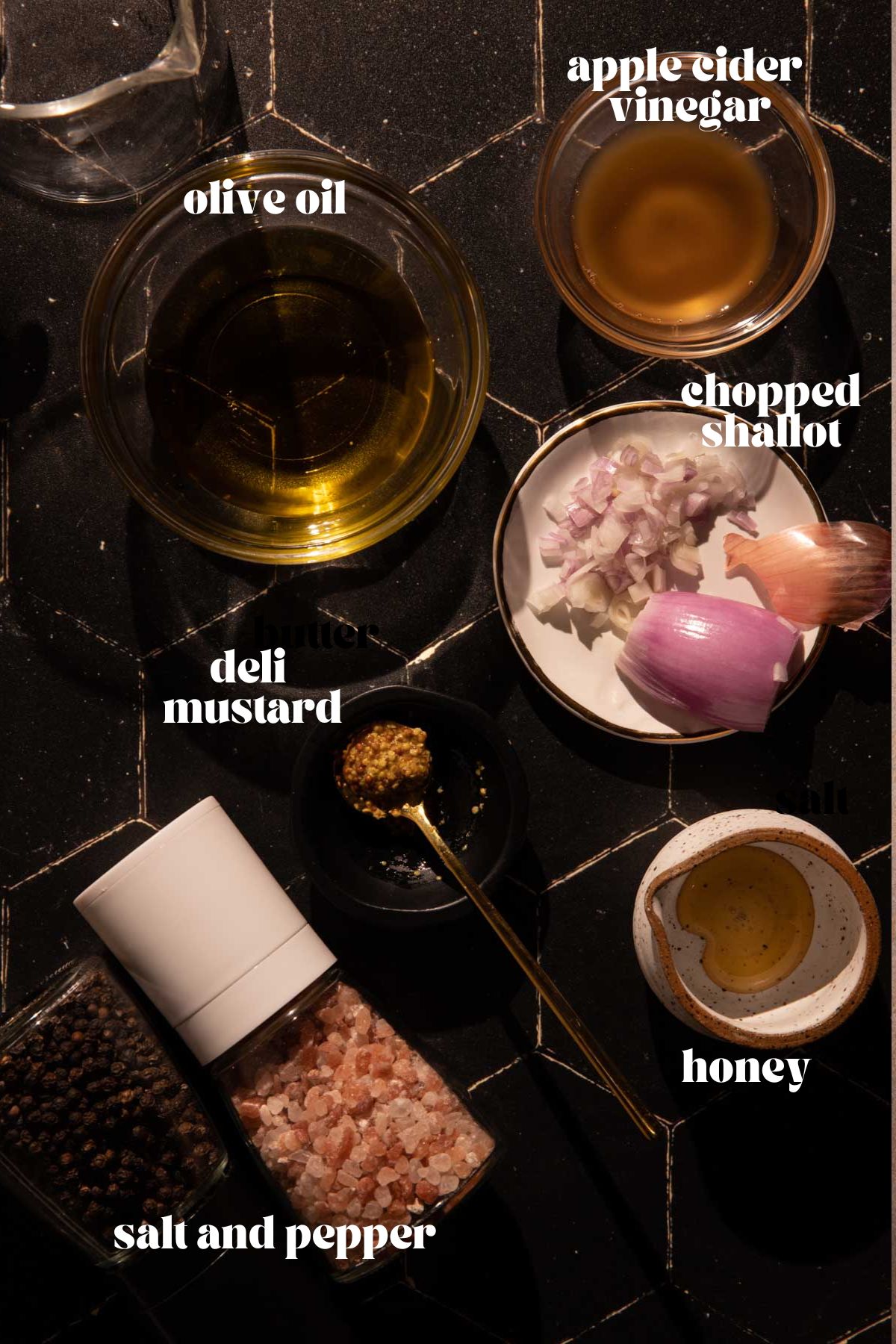 Apple Cider dressing ingredients in a bowl